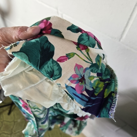 Vtg 80s Jodi Michaels Green Floral Jacket Skirt Set - Picture 6 of 10